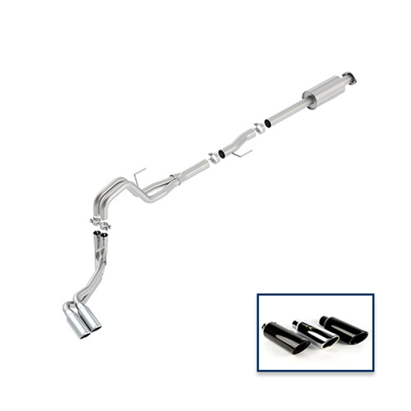 Ford F-150 Performance Exhaust - Ford Racing - Extreme Cat-Back Dual Side Exit - Chrome - `15-`18 Ford F-150 Performance Exhaust - Ford Racing - Extreme Cat-Back Dual Side Exit - Chrome - `15-`18